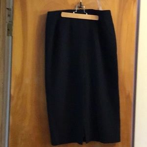 Mid length black dress skirt